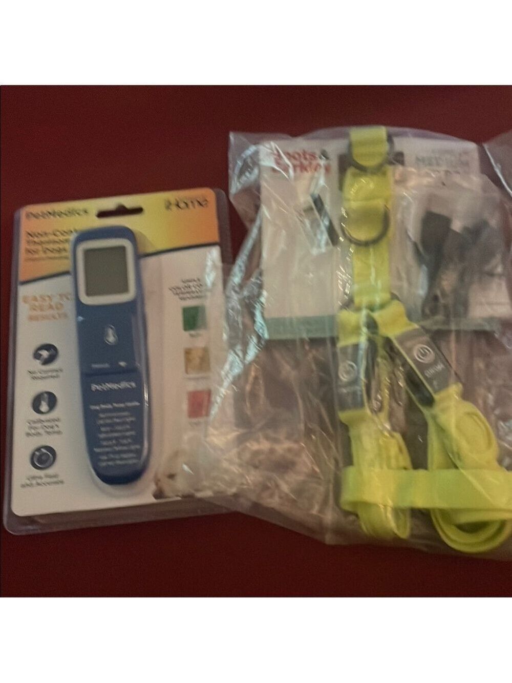 Petmedics Non Contact Thermometer for dogs with bonus harness NWT